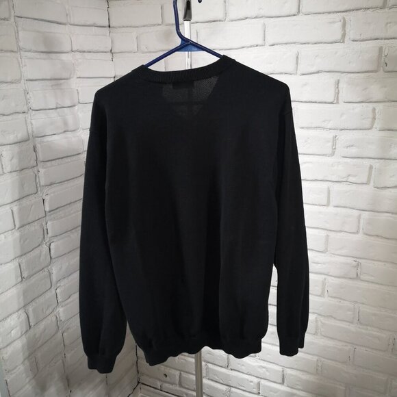 Izod Golf Men's Size Large Red Black & Grey Argyle Loose Fit V-neck Sweater - Picture 2 of 7